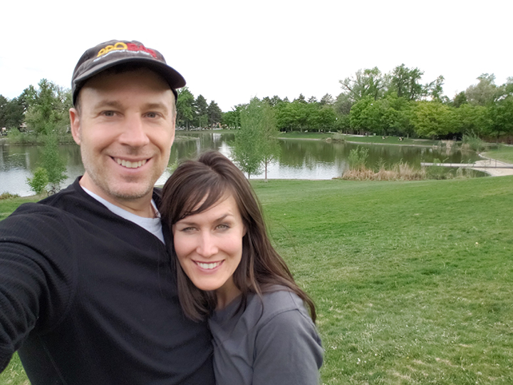 Cory and Joni at Sugarhouse park - Husband and wife team at Effective Advertising